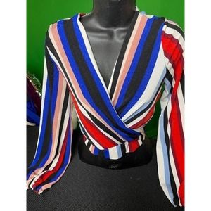 Striped Cropped Blouse